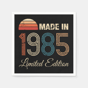 Serviette En Papier 40e anniversaire Vintage 1985