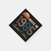 Serviette En Papier 40e anniversaire Vintage 1985 (Coin)