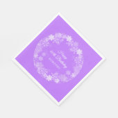 Serviette En Papier 40e Anniversaire Wonderland Snowflake Purple (Coin)