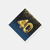 Serviette En Papier 40e Ballons d'or et serviettes Confetti (Coin)