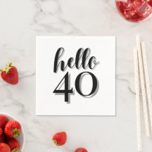 40e fête d'anniversaire moderne