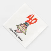 Serviette En Papier 40e fête d'anniversaire personnalisée (Coin)