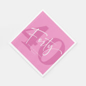 Serviette En Papier 40e fête du 40e anniversaire de Pink (Coin)