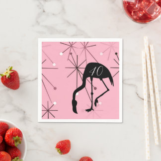 Serviette En Papier 40th Birthday MidCentury Modern Atomic Starburst