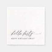 Serviette En Papier 40th Birthday Party Hello 40 Modern Milestone (Devant)