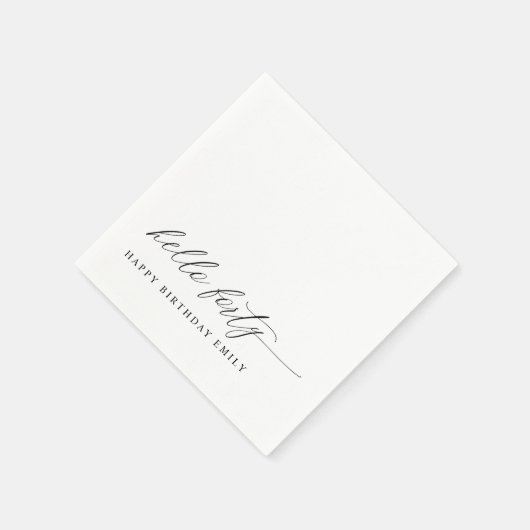 Serviette En Papier 40th Birthday Party Hello 40 Modern Milestone (Coin)