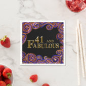 Serviette En Papier 41e anniversaire  (En situation)