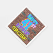 Serviette En Papier 41e anniversaire ~ Amusant, Graffiti urbain inspir (Coin)