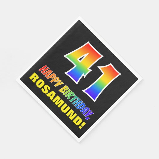 Serviette En Papier 41e anniversaire : Audacieux, amusant, simple, arc (Coin)