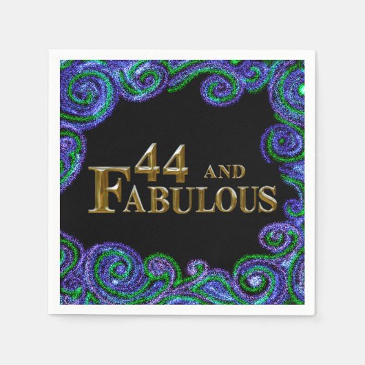 Serviette En Papier 44e anniversaire  (Devant)