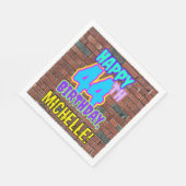 Serviette En Papier 44e Anniversaire ~ Regard amusant inspiré du graff (Coin)