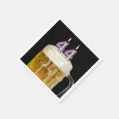 Serviette En Papier 44th Birthday Bière en noir (Coin)