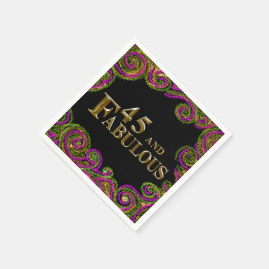 Serviette En Papier 45e anniversaire (Coin)