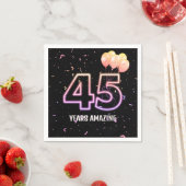 Serviette En Papier 45e anniversaire Balloons et Confetti (En situation)