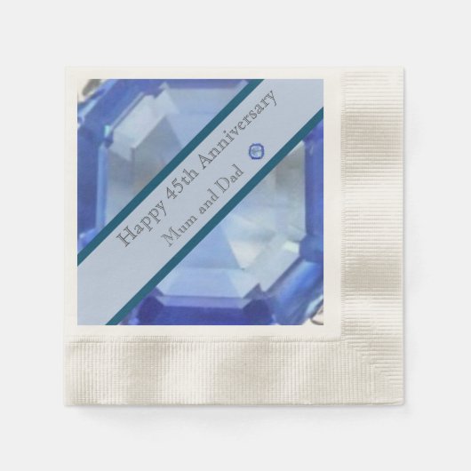 Serviette En Papier 45e anniversaire du Mariage (Devant)