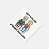 Serviette En Papier 45e anniversaire du Mariage vieillissant (Coin)