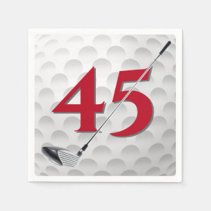 Serviette En Papier 45e anniversaire Golf Club Napkins