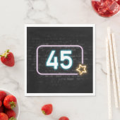 Serviette En Papier 45e anniversaire Neon Connexion en brique (En situation)