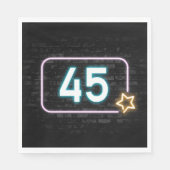 Serviette En Papier 45e anniversaire Neon Connexion en brique (Devant)