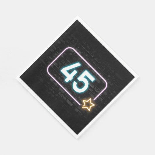 Serviette En Papier 45e anniversaire Neon Connexion en brique (Coin)