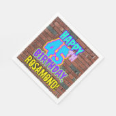 Serviette En Papier 45e anniversaire ~ Regard amusant inspiré du graff (Coin)