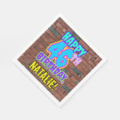 Serviette En Papier 46e anniversaire ~ Amusant, Graffiti urbain inspir (Coin)