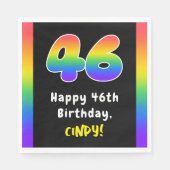 Serviette En Papier 46e anniversaire : Rainbow Spectrum # 46, Nom pers (Devant)