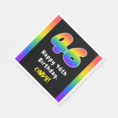 Serviette En Papier 46e anniversaire : Rainbow Spectrum # 46, Nom pers (Coin)