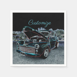 Serviette En Papier '47 Papier automobile classique serviettes