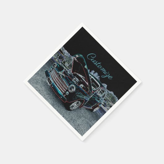 Serviette En Papier '47 Papier automobile classique serviettes (Coin)