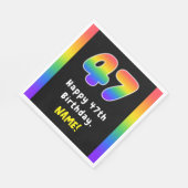 Serviette En Papier 47e anniversaire : Rainbow Spectrum # 47, Nom pers (Coin)