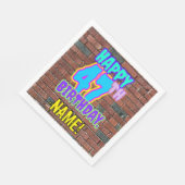 Serviette En Papier 47e Anniversaire ~ Regard amusant inspiré du graff (Coin)