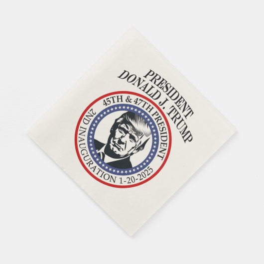 Serviette En Papier 47e président Donald Trump - Inauguration Keepsaké (Coin)