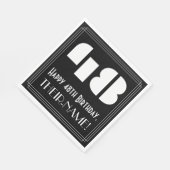 Serviette En Papier 48ème anniversaire : Art Déco Inspiré Look "48" +  (Coin)