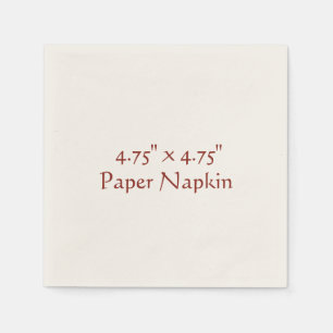 Serviette En Papier 4,75" x 4,75" Cocktail standard écru