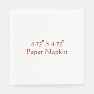 Serviette En Papier 4,75" x 4,75" Lunch standard blanc