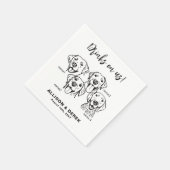 Serviette En Papier 4 Chiens Sur Mesure Boivent Sur Moi (Coin)