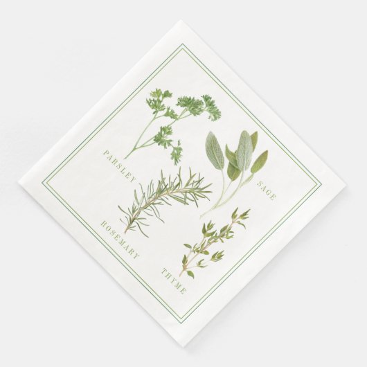 Serviette En Papier 4 HERBES FRAÎCHES Papier de table standard (Coin)