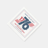Serviette En Papier 4 juillet 1776 Fête de l'Indépendance (Coin)