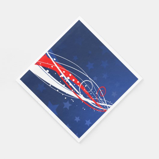 Serviette En Papier 4 Juillet Abstrait (Coin)
