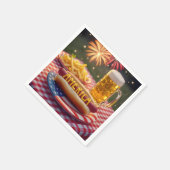 Serviette En Papier 4 juillet américain Hot Dog (Coin)