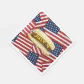 Serviette En Papier 4 juillet avec des chiens chauds (Coin)