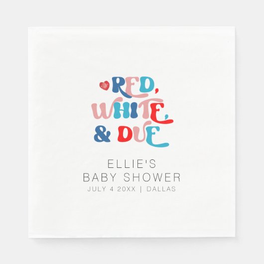 Serviette En Papier 4 juillet Baby shower papier serviettes (Devant)