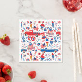 Serviette En Papier 4 juillet BBQ Americana (En situation)