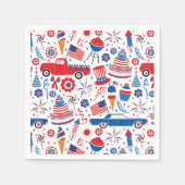 Serviette En Papier 4 juillet BBQ Americana (Devant)