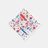 Serviette En Papier 4 juillet BBQ Americana (Coin)