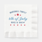Serviette En Papier 4 juillet BBQ et créer une réunion personnalisée d (Devant)