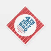 Serviette En Papier 4 juillet BBQ Party personnalisé Red Star (Coin)