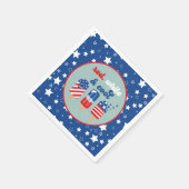 Serviette En Papier 4 juillet Bleu Rouge Blanc Anniversaire (Coin)
