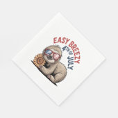 Serviette En Papier 4 juillet de tournesol Sloth (Coin)